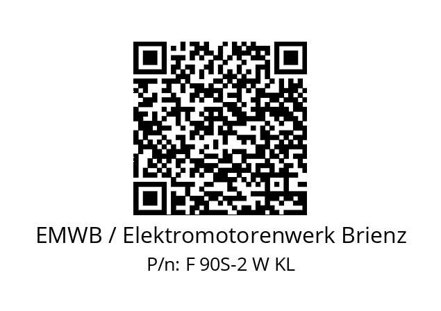   EMWB / Elektromotorenwerk Brienz F 90S-2 W KL