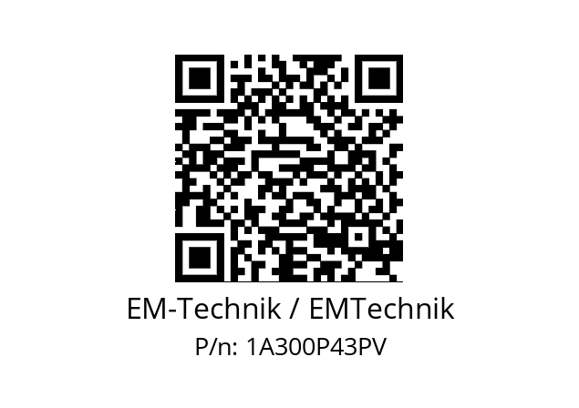   EM-Technik / EMTechnik 1A300P43PV