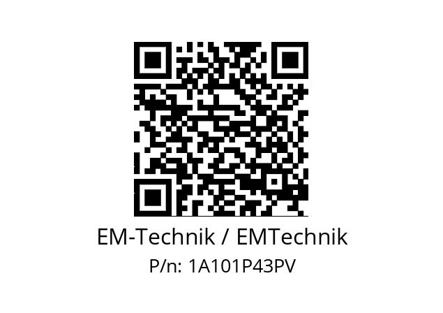   EM-Technik / EMTechnik 1A101P43PV