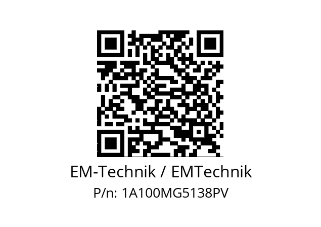   EM-Technik / EMTechnik 1A100MG5138PV