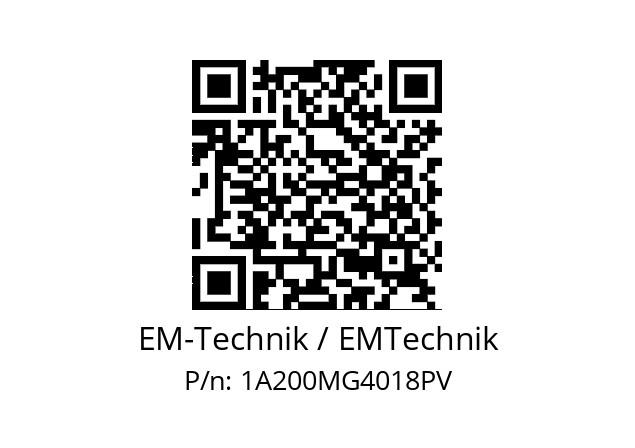   EM-Technik / EMTechnik 1A200MG4018PV