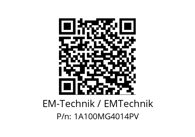   EM-Technik / EMTechnik 1A100MG4014PV