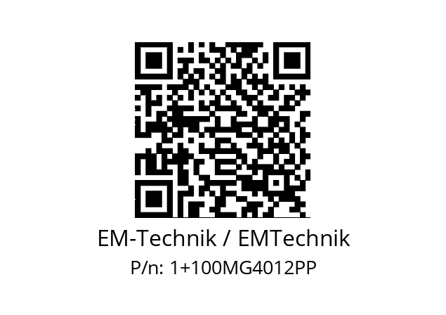   EM-Technik / EMTechnik 1+100MG4012PP