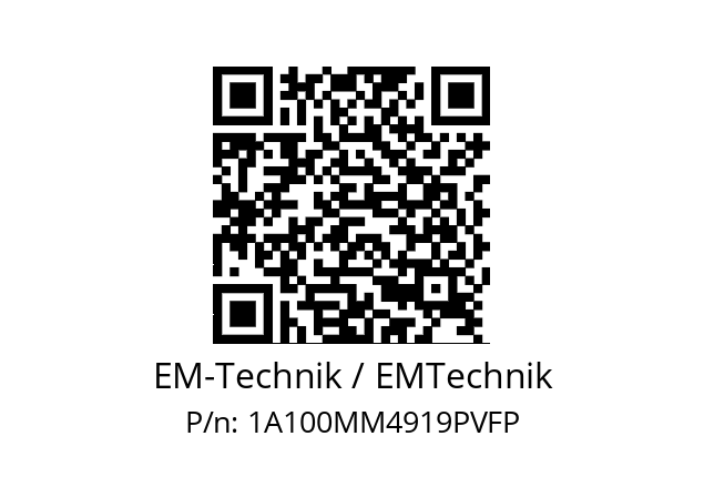   EM-Technik / EMTechnik 1A100MM4919PVFP