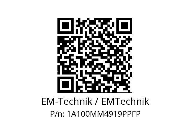   EM-Technik / EMTechnik 1A100MM4919PPFP