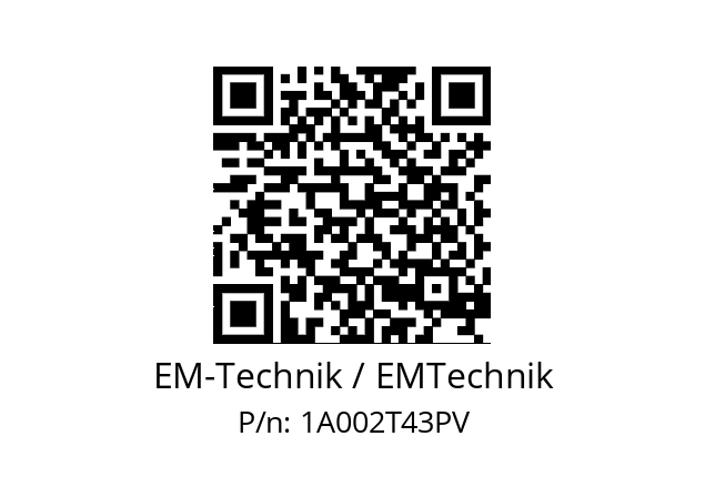   EM-Technik / EMTechnik 1A002T43PV