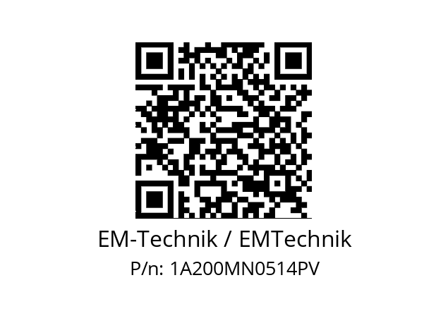   EM-Technik / EMTechnik 1A200MN0514PV