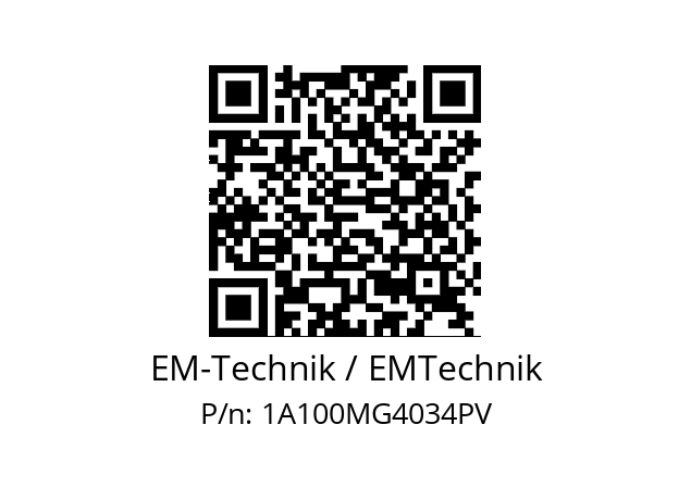   EM-Technik / EMTechnik 1A100MG4034PV