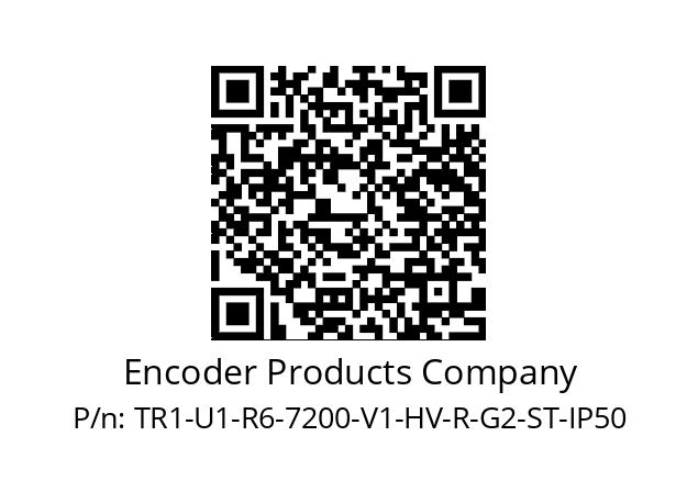   Encoder Products Company TR1-U1-R6-7200-V1-HV-R-G2-ST-IP50