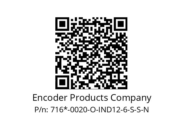   Encoder Products Company 716*-0020-O-IND12-6-S-S-N