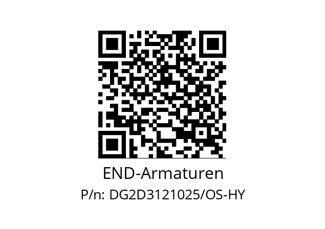   END-Armaturen DG2D3121025/OS-HY