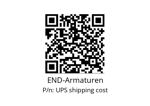   END-Armaturen UPS shipping cost