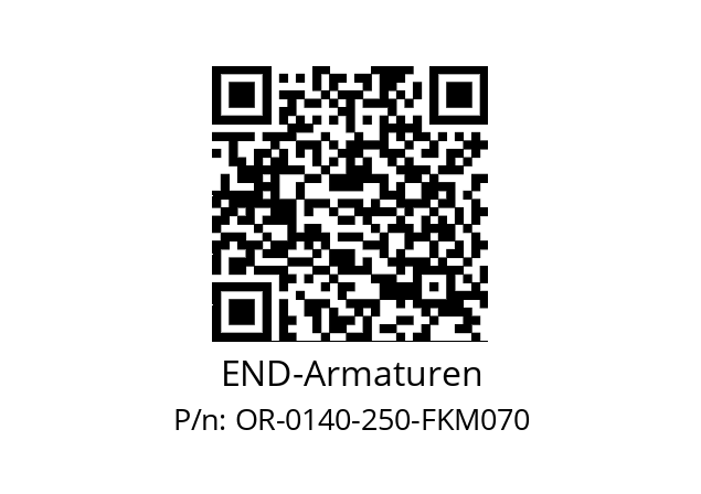   END-Armaturen OR-0140-250-FKM070