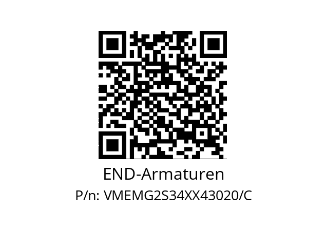   END-Armaturen VMEMG2S34XX43020/C