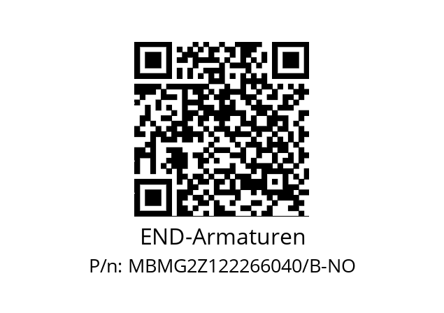   END-Armaturen MBMG2Z122266040/B-NO