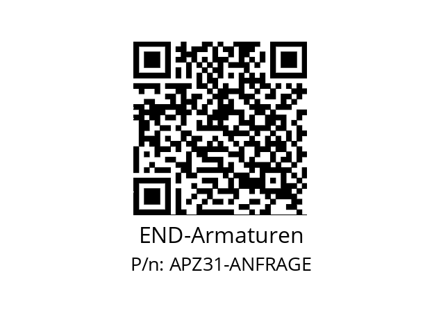   END-Armaturen APZ31-ANFRAGE