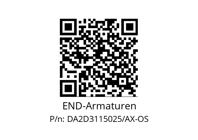   END-Armaturen DA2D3115025/AX-OS