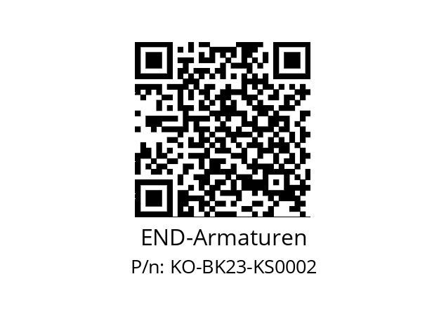   END-Armaturen KO-BK23-KS0002