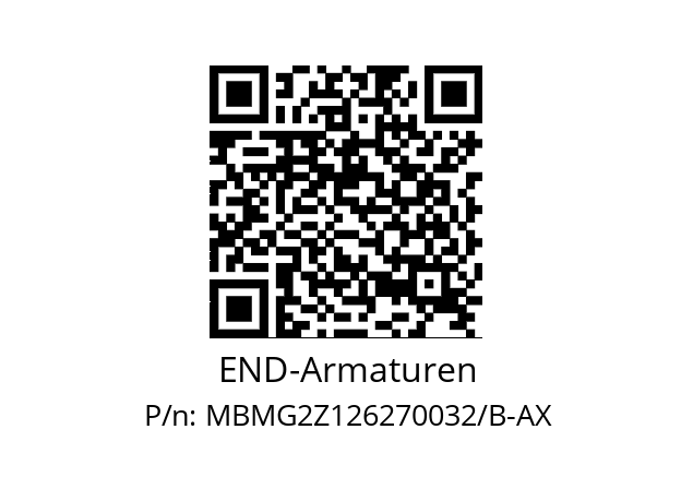   END-Armaturen MBMG2Z126270032/B-AX