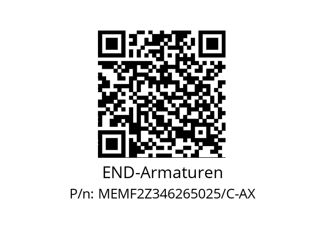   END-Armaturen MEMF2Z346265025/C-AX