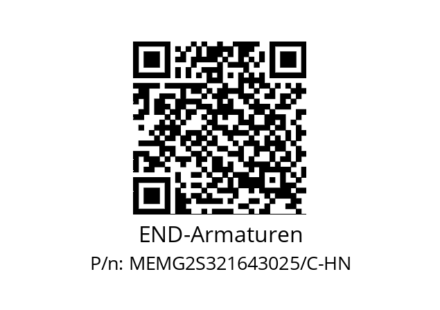   END-Armaturen MEMG2S321643025/C-HN