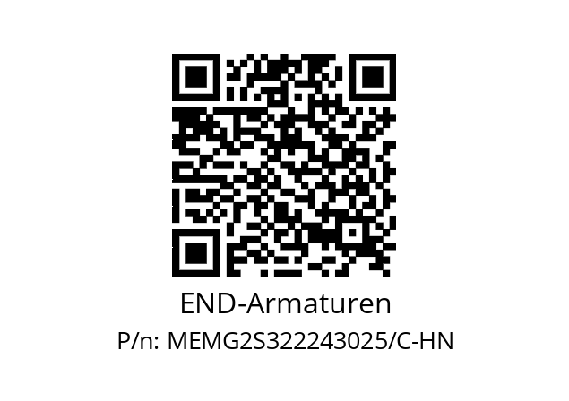   END-Armaturen MEMG2S322243025/C-HN