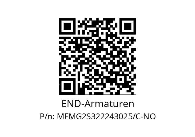   END-Armaturen MEMG2S322243025/C-NO