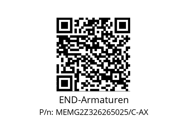   END-Armaturen MEMG2Z326265025/C-AX