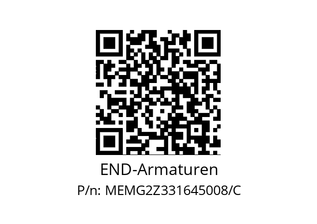   END-Armaturen MEMG2Z331645008/C