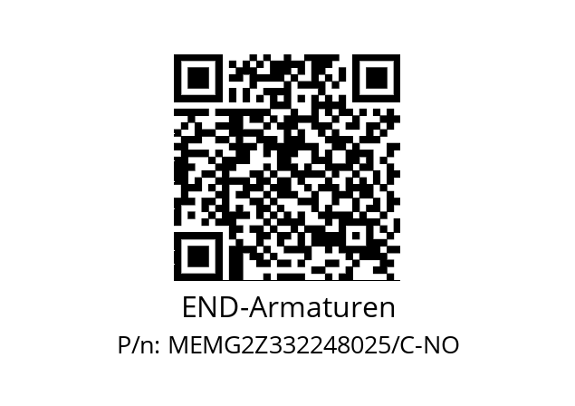   END-Armaturen MEMG2Z332248025/C-NO