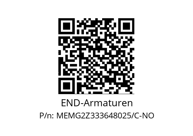   END-Armaturen MEMG2Z333648025/C-NO