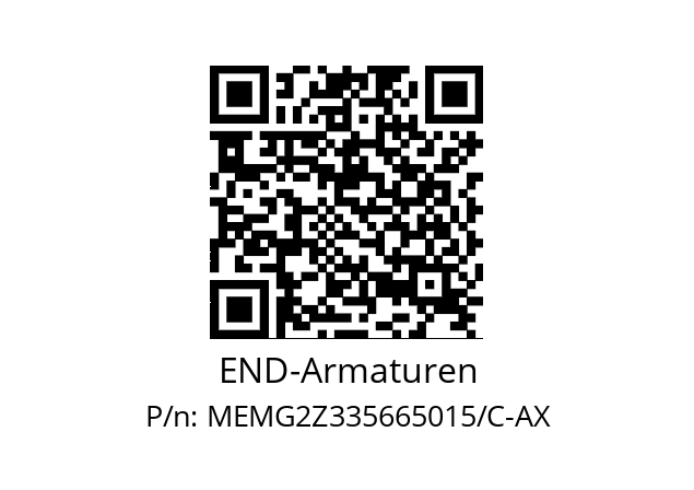   END-Armaturen MEMG2Z335665015/C-AX