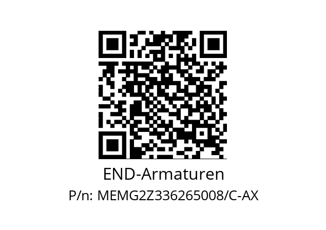   END-Armaturen MEMG2Z336265008/C-AX