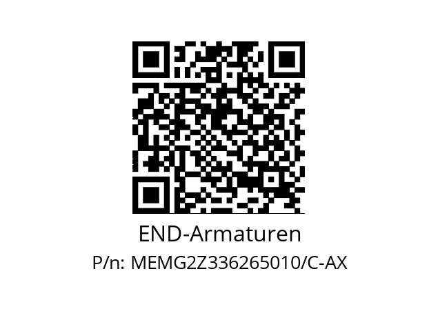   END-Armaturen MEMG2Z336265010/C-AX