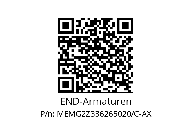   END-Armaturen MEMG2Z336265020/C-AX