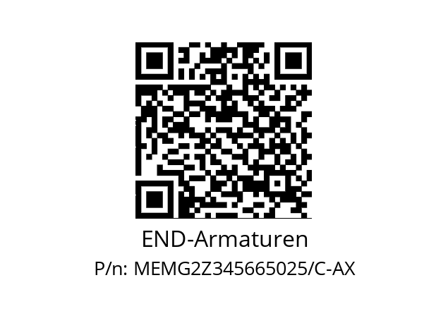   END-Armaturen MEMG2Z345665025/C-AX