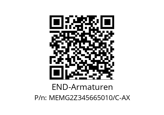   END-Armaturen MEMG2Z345665010/C-AX