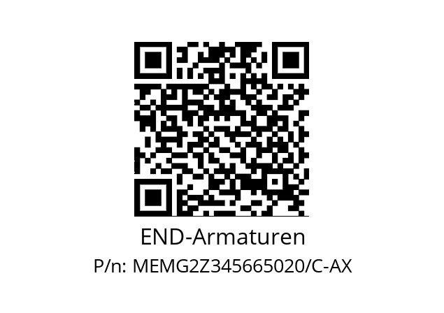   END-Armaturen MEMG2Z345665020/C-AX