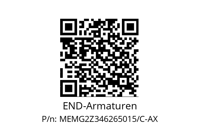   END-Armaturen MEMG2Z346265015/C-AX