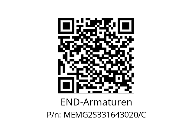   END-Armaturen MEMG2S331643020/C