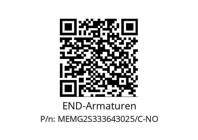   END-Armaturen MEMG2S333643025/C-NO