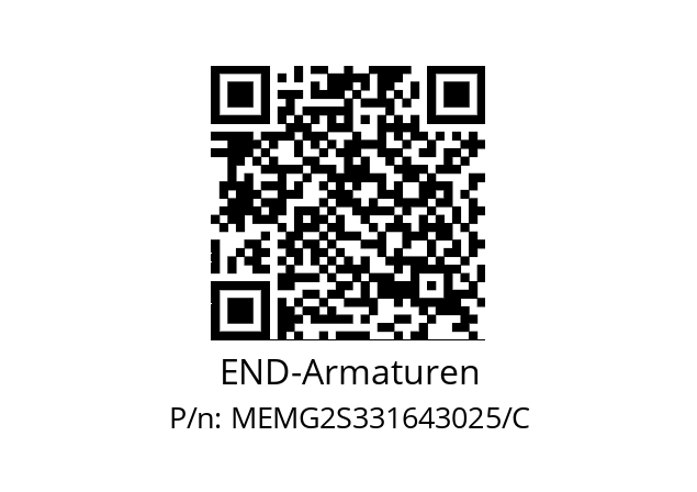   END-Armaturen MEMG2S331643025/C