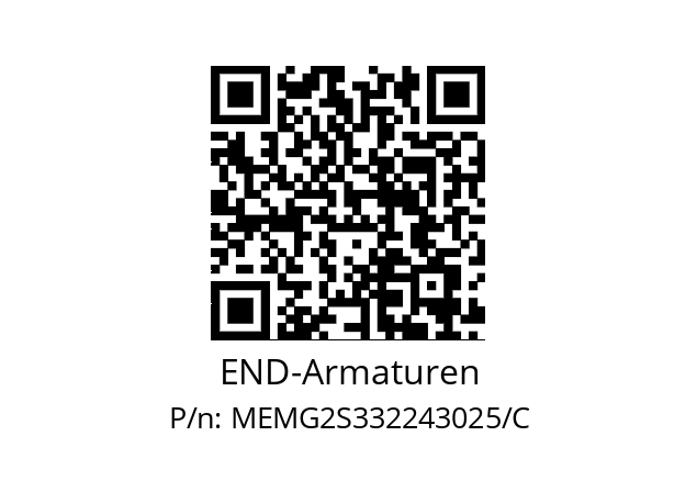   END-Armaturen MEMG2S332243025/C