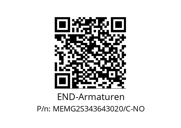   END-Armaturen MEMG2S343643020/C-NO