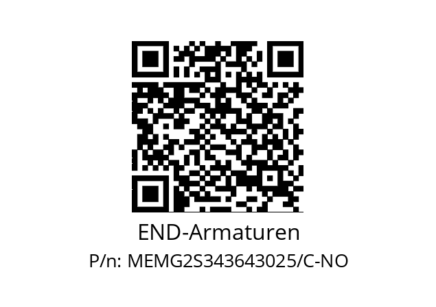   END-Armaturen MEMG2S343643025/C-NO