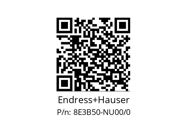   Endress+Hauser 8E3B50-NU00/0