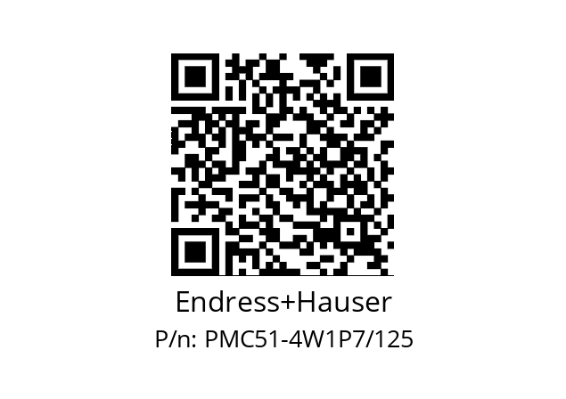   Endress+Hauser PMC51-4W1P7/125