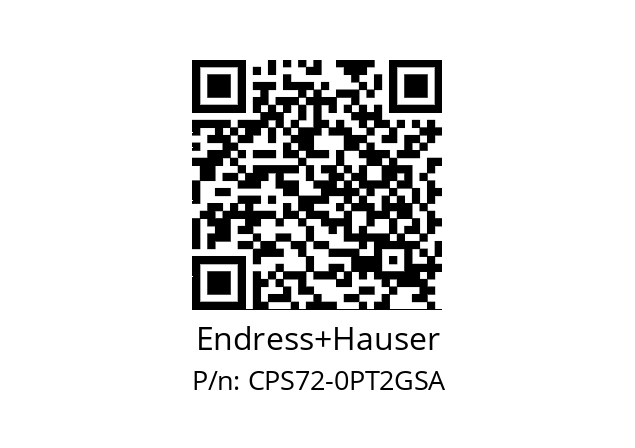   Endress+Hauser CPS72-0PT2GSA