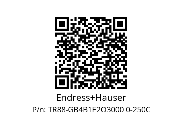   Endress+Hauser TR88-GB4B1E2O3000 0-250C