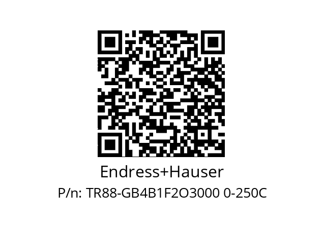   Endress+Hauser TR88-GB4B1F2O3000 0-250C